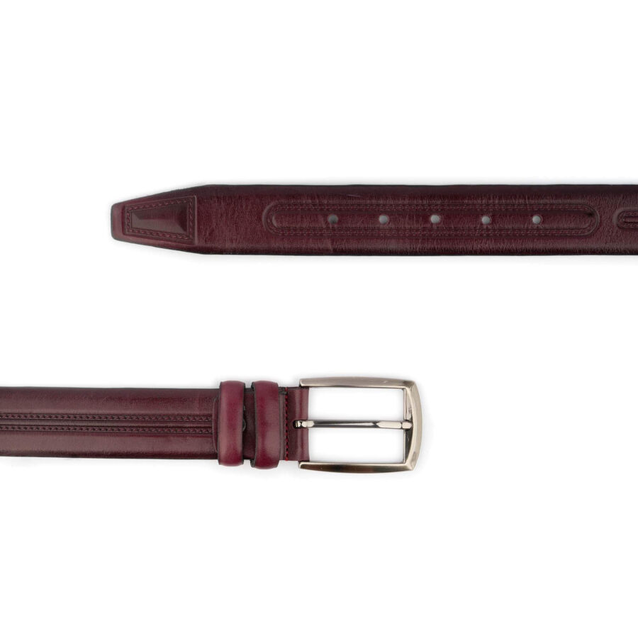 burgundy belt for men stylish high quality 3