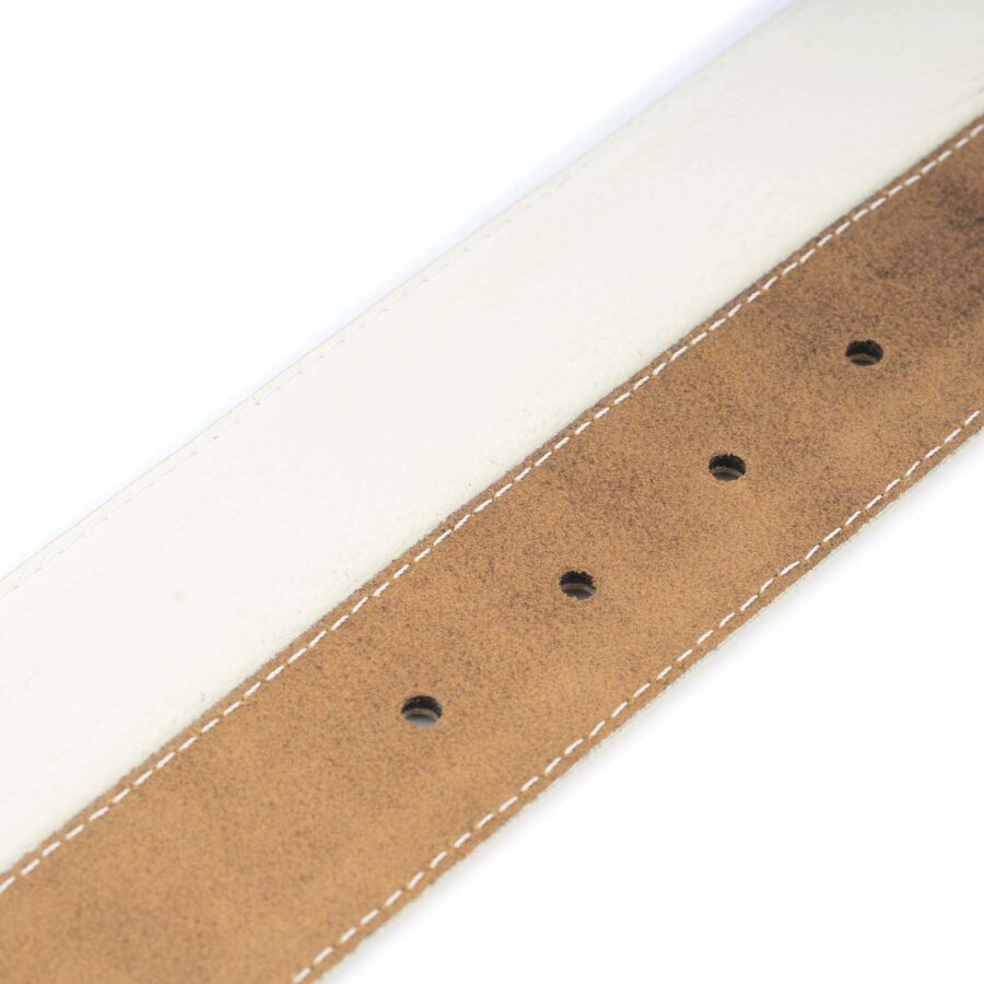 creme leather belt genuine leather 2