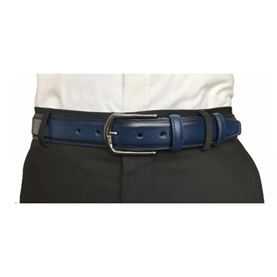 dark blue simple leather belt for men 5 org zoom copy