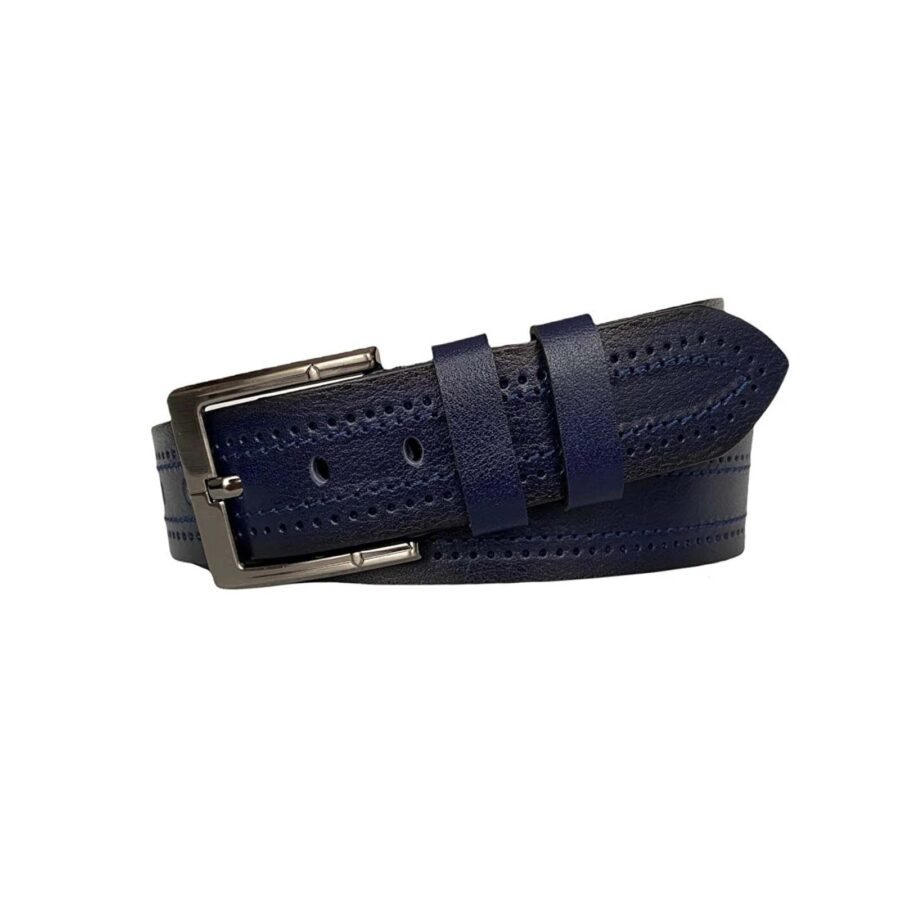 dark blue thick belt for jeans mens 4 5 cm 3LU PRE del 1 copy 2