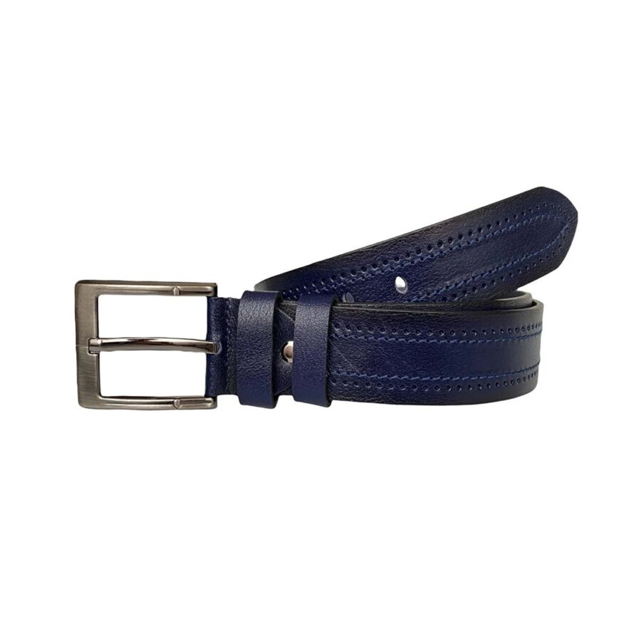 dark blue thick belt for jeans mens 4 5 cm 3LU PRE del 2 copy 2