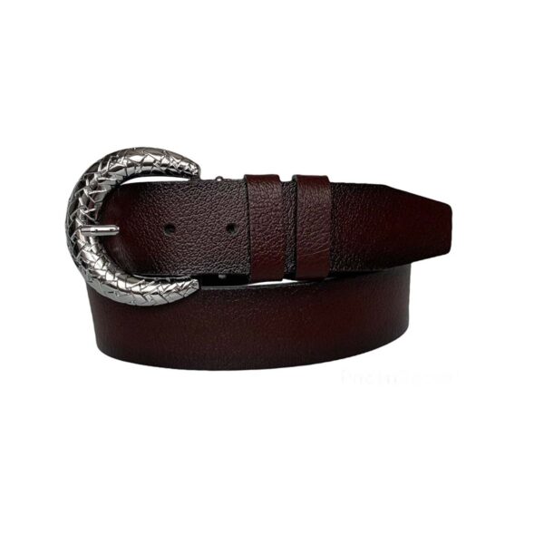 fashion ladies belt burgundy genuine leather AN BYN 18 12