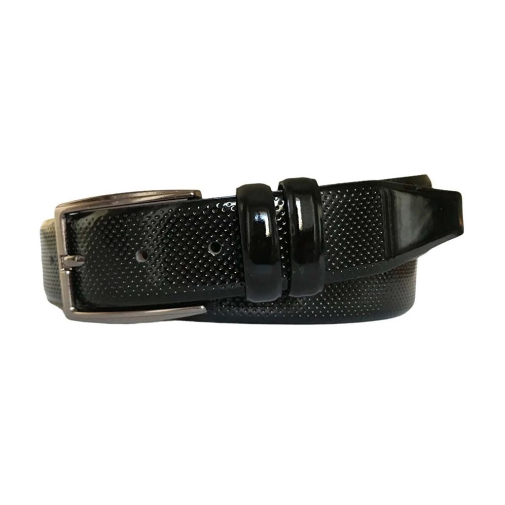 BLACK PATENT LEATHER BELT