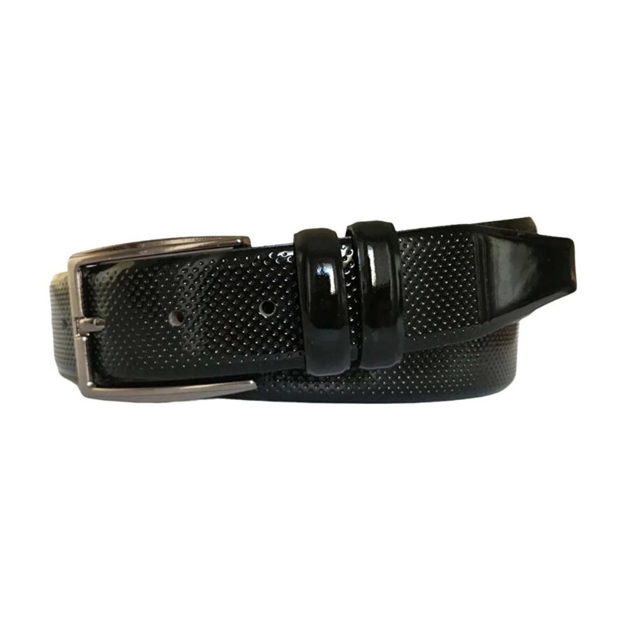 gents belt black patent leather dotted texture 2li 115 118 1 copy