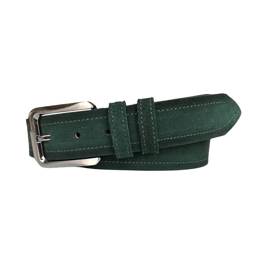 green suede denim belt wide genuine leather 4 0 cm 2li Suet deri 4CM 21