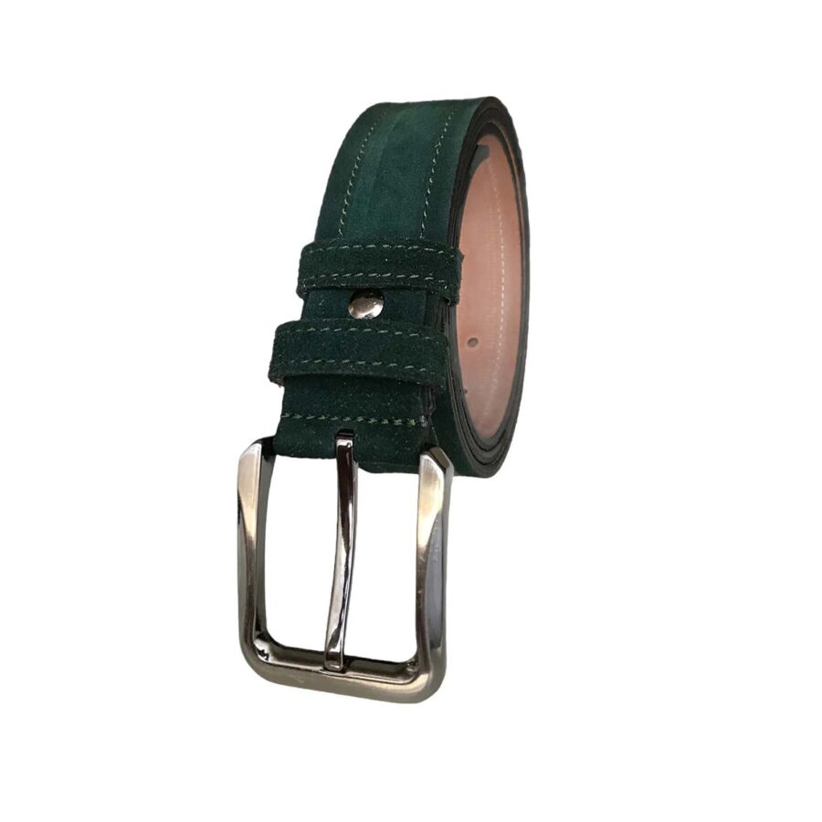 green suede denim belt wide genuine leather 4 0 cm 2li Suet deri 4CM 22