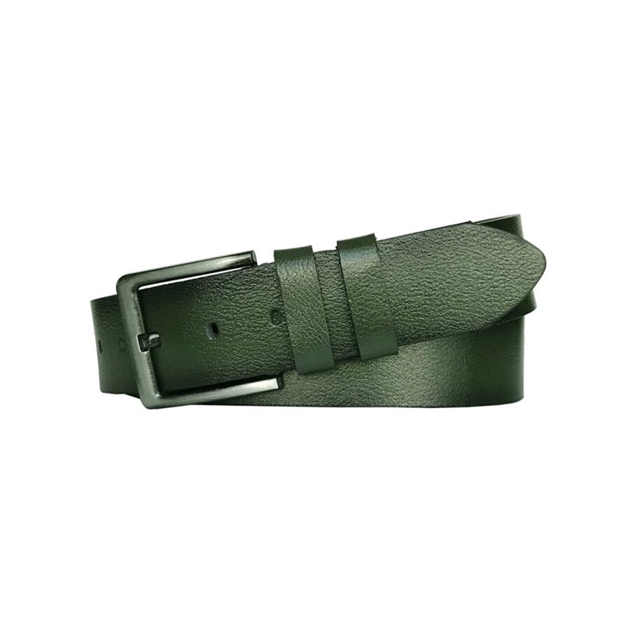 green thick leather belt for jeans 4 5 cm Go Dk KOT 1