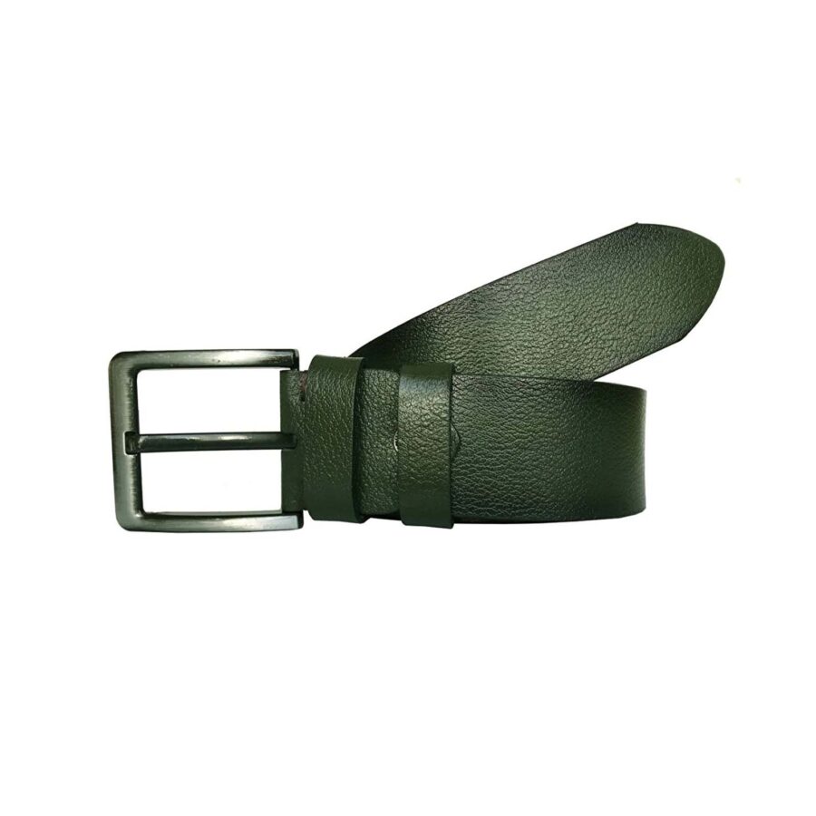 green thick leather belt for jeans 4 5 cm Go Dk KOT 2