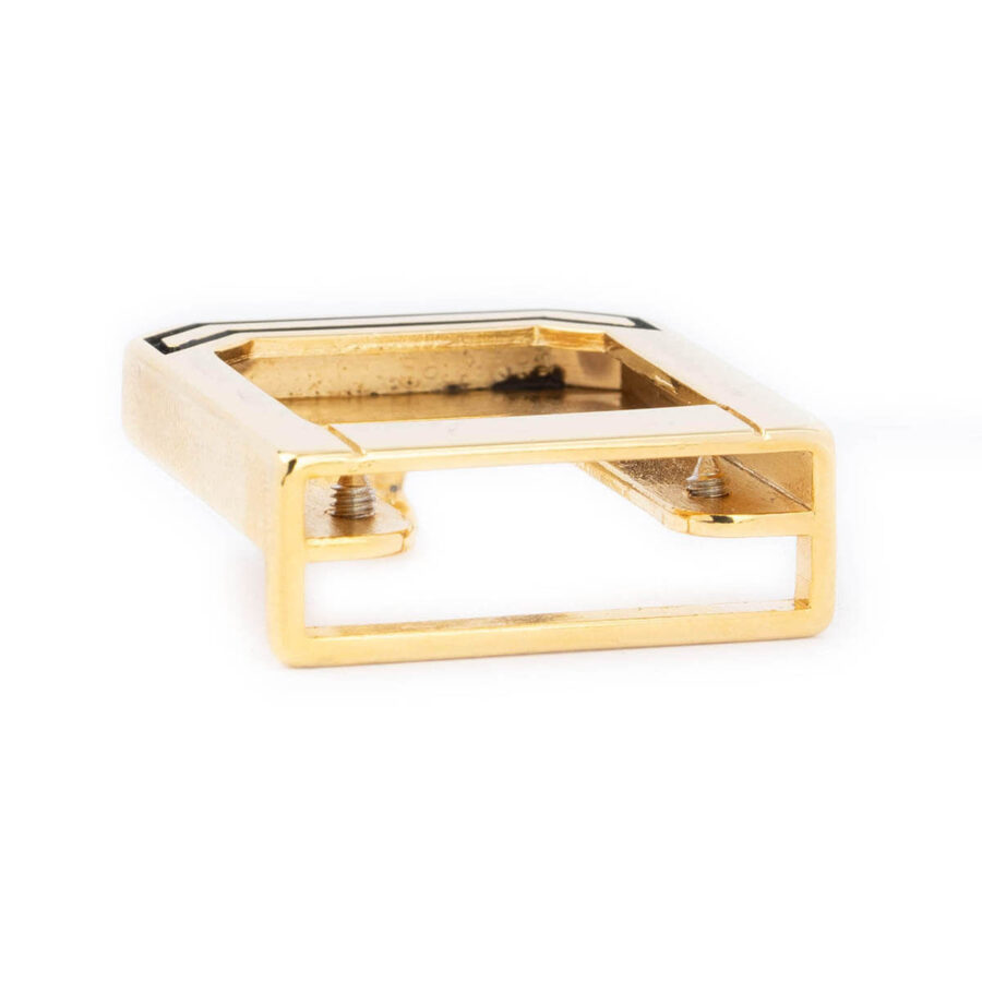 italian golden belt buckle removable with black lines 3