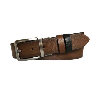mens belt reversible for jeans tan black 4 0 cm leather DK CIFT DUZ SU KASI 1