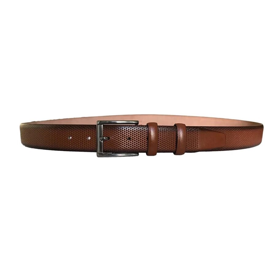 mens belts for work tan leather dotted texture 2li 115 116 5