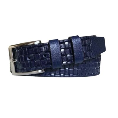 mens denim belt dark blue leather textured 1 org zoom copy