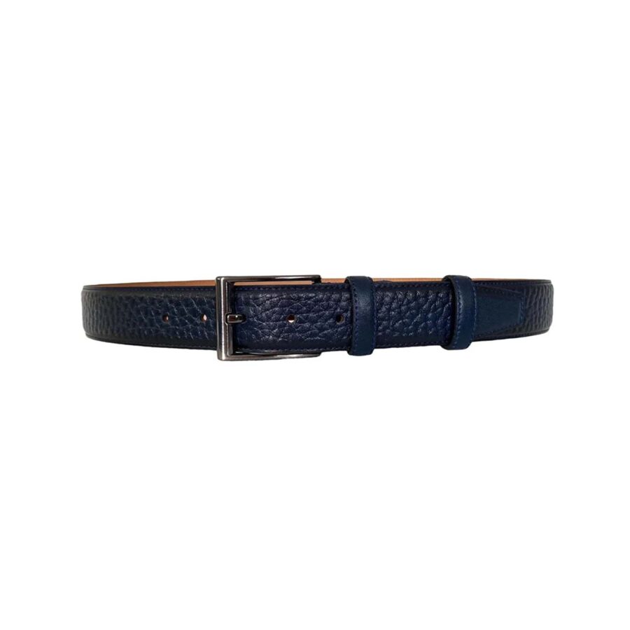 mens high quality belt dark blue leather arizona dksli kla 8