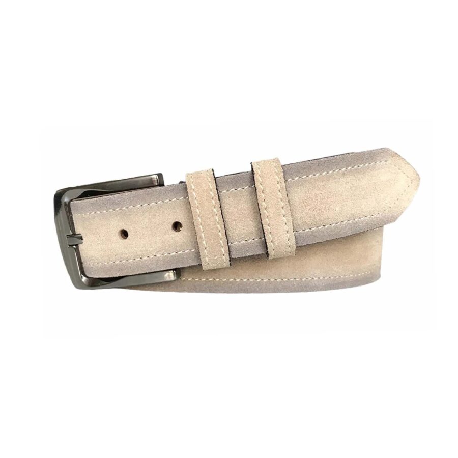 mesn taupe suede belt for jeans 4 0 cm wide Suet deri 4CM 1