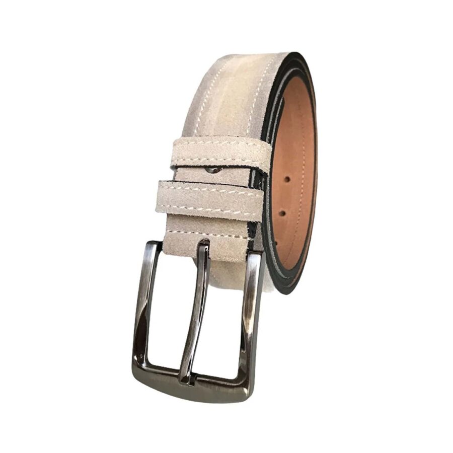 mesn taupe suede belt for jeans 4 0 cm wide Suet deri 4CM 2