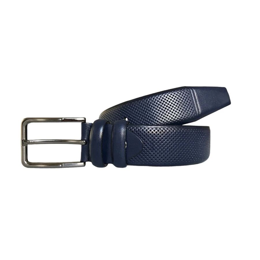 navy blue dressing belts for men dotted pattern 2li 115 117 4