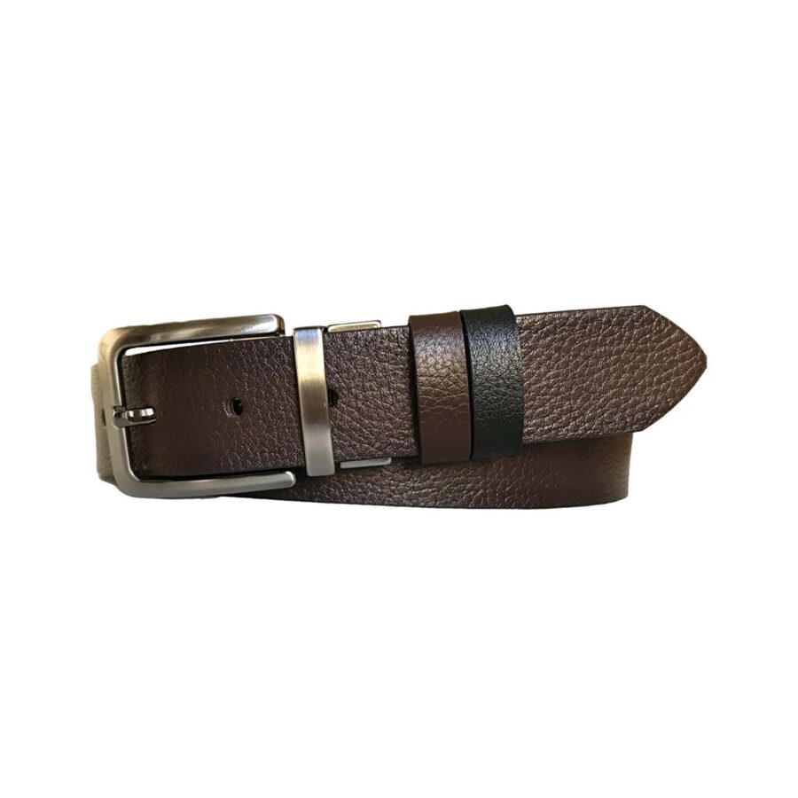 quality mens belt reversible black dark brown 4 0 cm DK CIFT DUZ SI KOKA 2