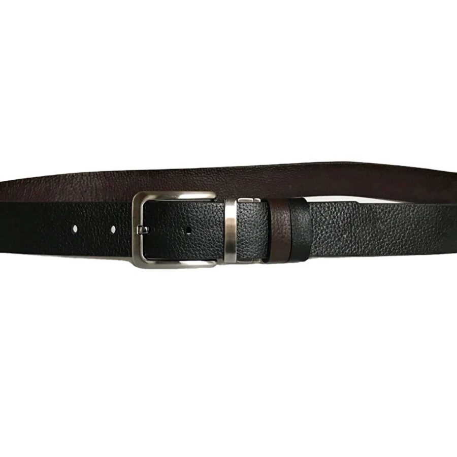 quality mens belt reversible black dark brown 4 0 cm DK CIFT DUZ SI KOKA 3