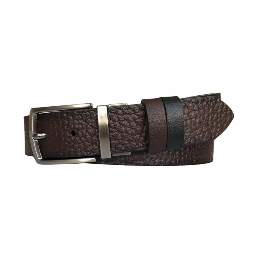 reversible mens belt black brown best quality 4 0 cm DK CIFT DeSeN KOKA 1