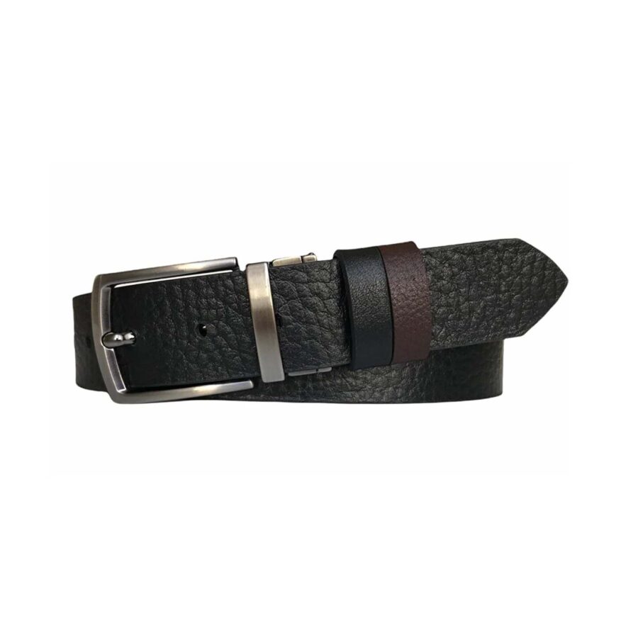 reversible mens belt black brown best quality 4 0 cm DK CIFT DeSeN KOKA 2