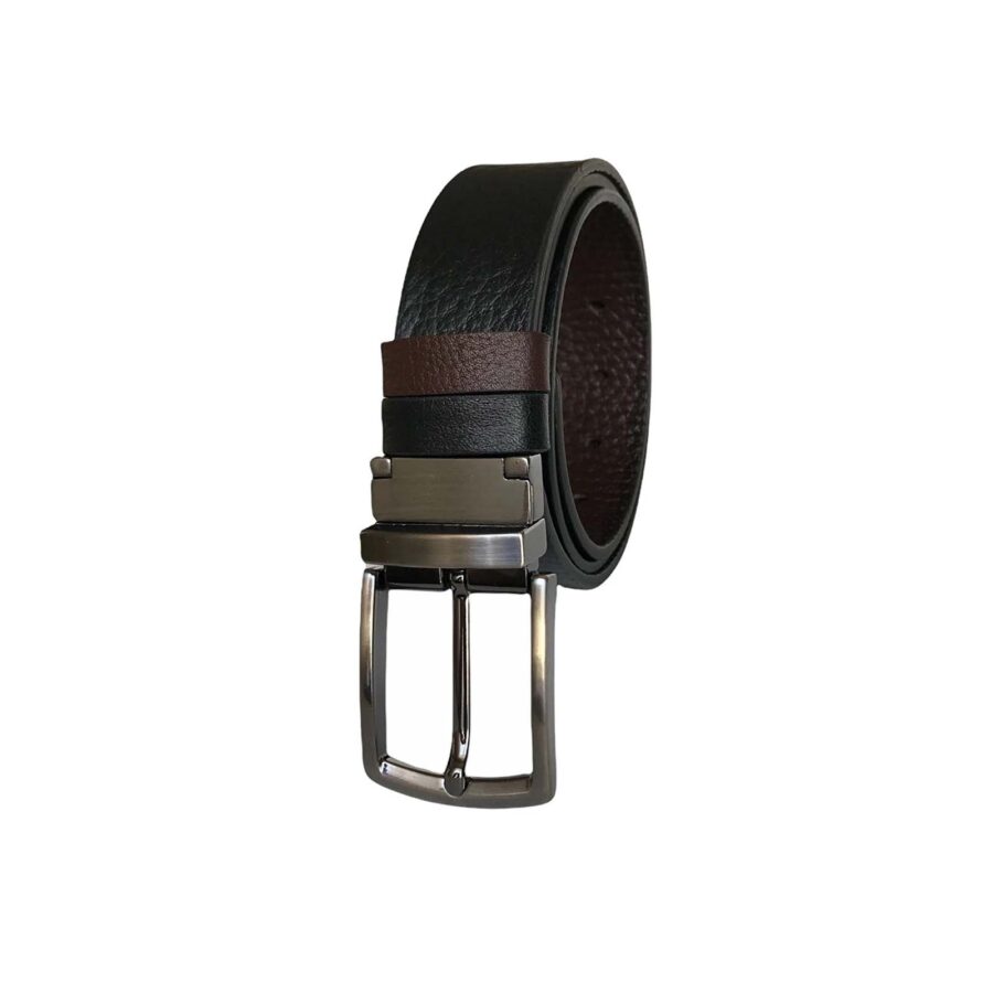 reversible mens belt black brown best quality 4 0 cm DK CIFT DeSeN KOKA 3