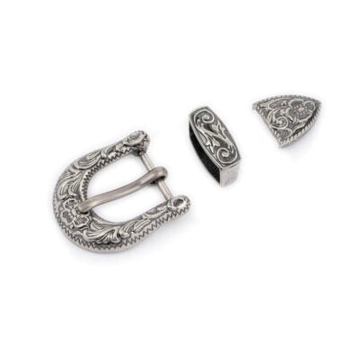 small 3 piece western belt buckle set antique silver 1 WES3PC20ANTSILALI USD10