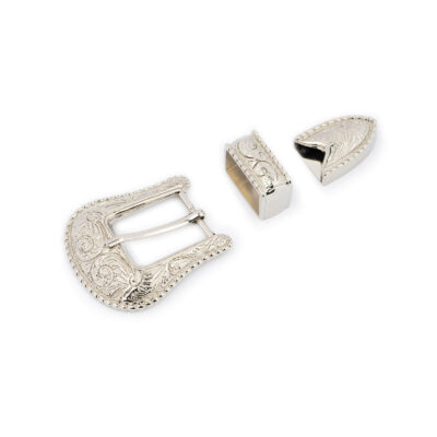 small womens belt buckle western 3 piece set nickel silver 1 WESNIC20PC3ALI USD15