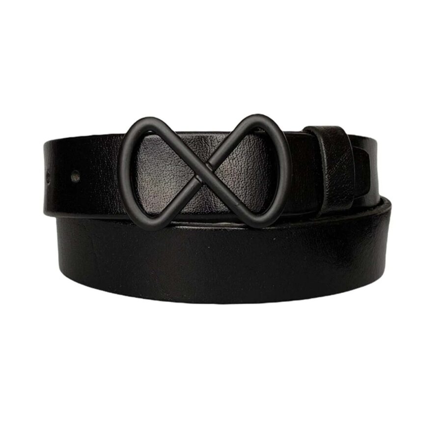 stylish lady belt ladies belt black infinity buckle black leather an byn 43 4