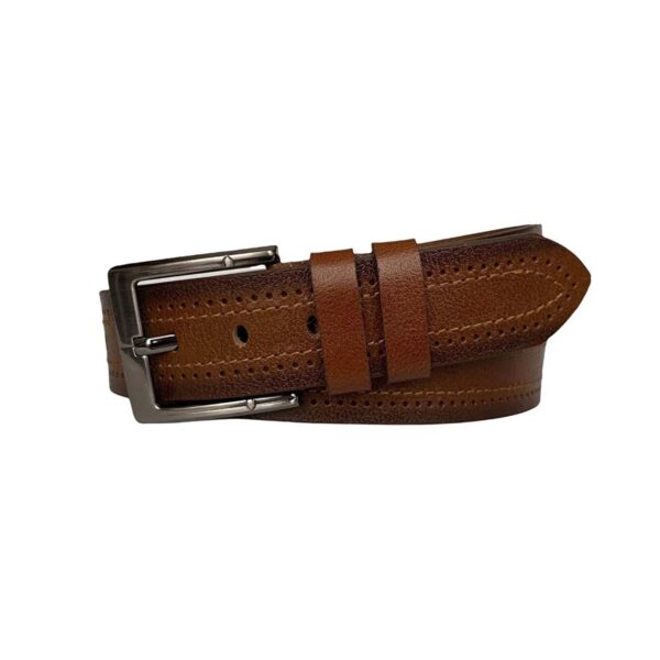 tan brown thick belt for jeans mens 4 5 cm 3LU PRE del 1 copy