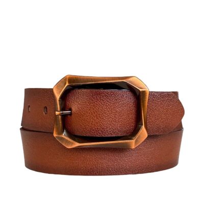tobacco mom jeans belt with copper buckle 4 0 cm 08 bakir 20