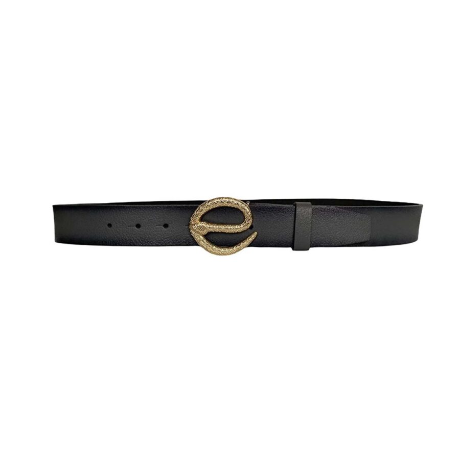 unique lady jeans belt snake gold buckle gray real leather an byn 49 11