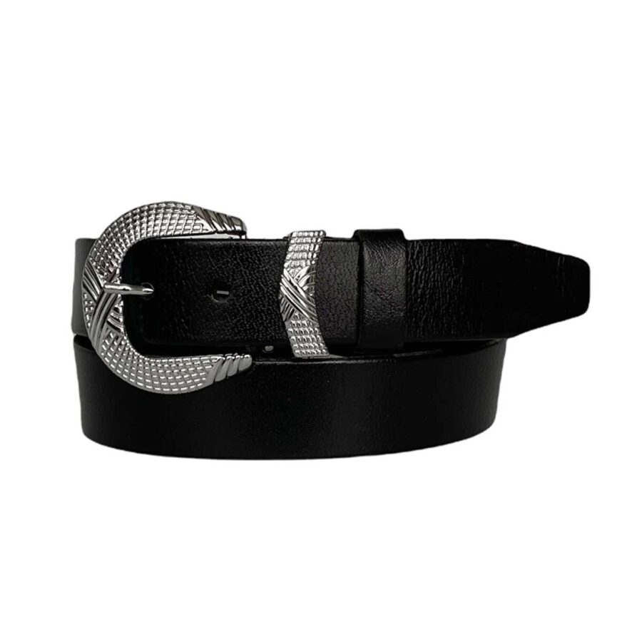 western belts for ladies black leather an byn 63 15