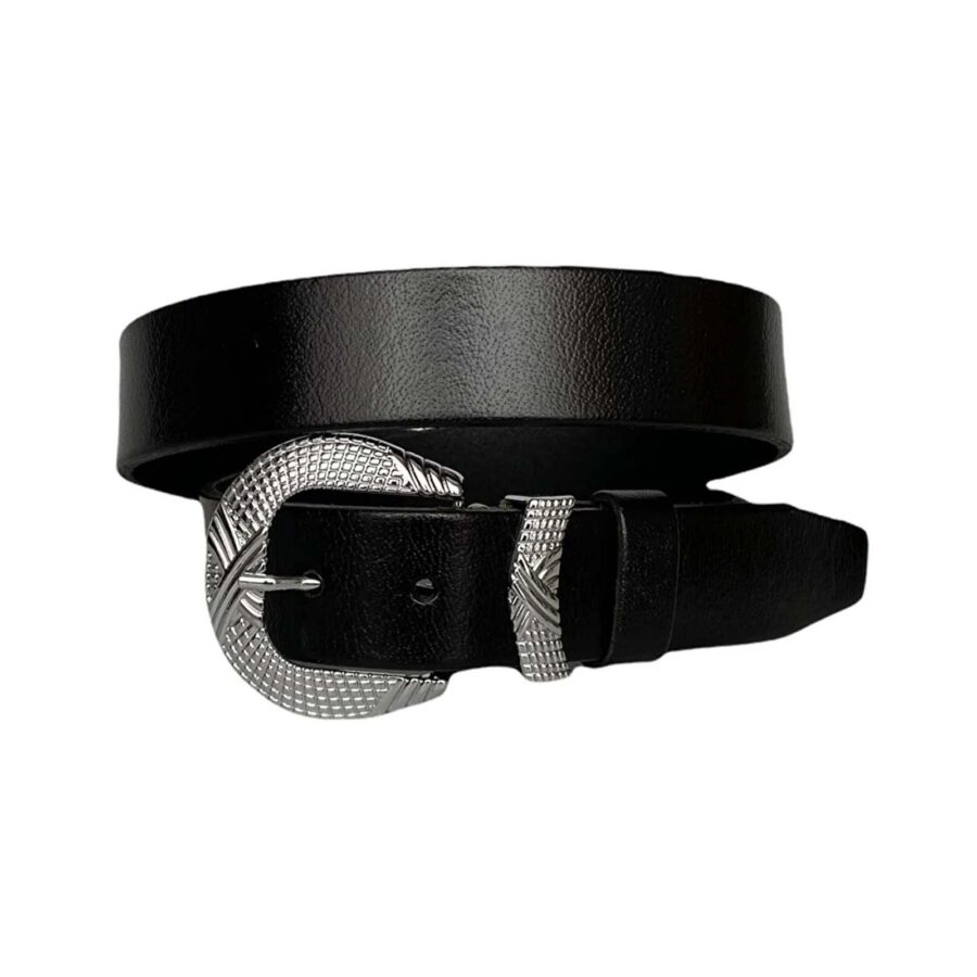 western belts for ladies black leather an byn 63 16