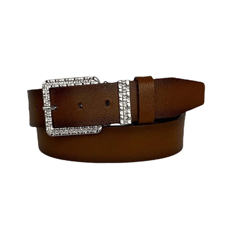 womens belts for denim designer buckle brown calfskin an byn 62 4