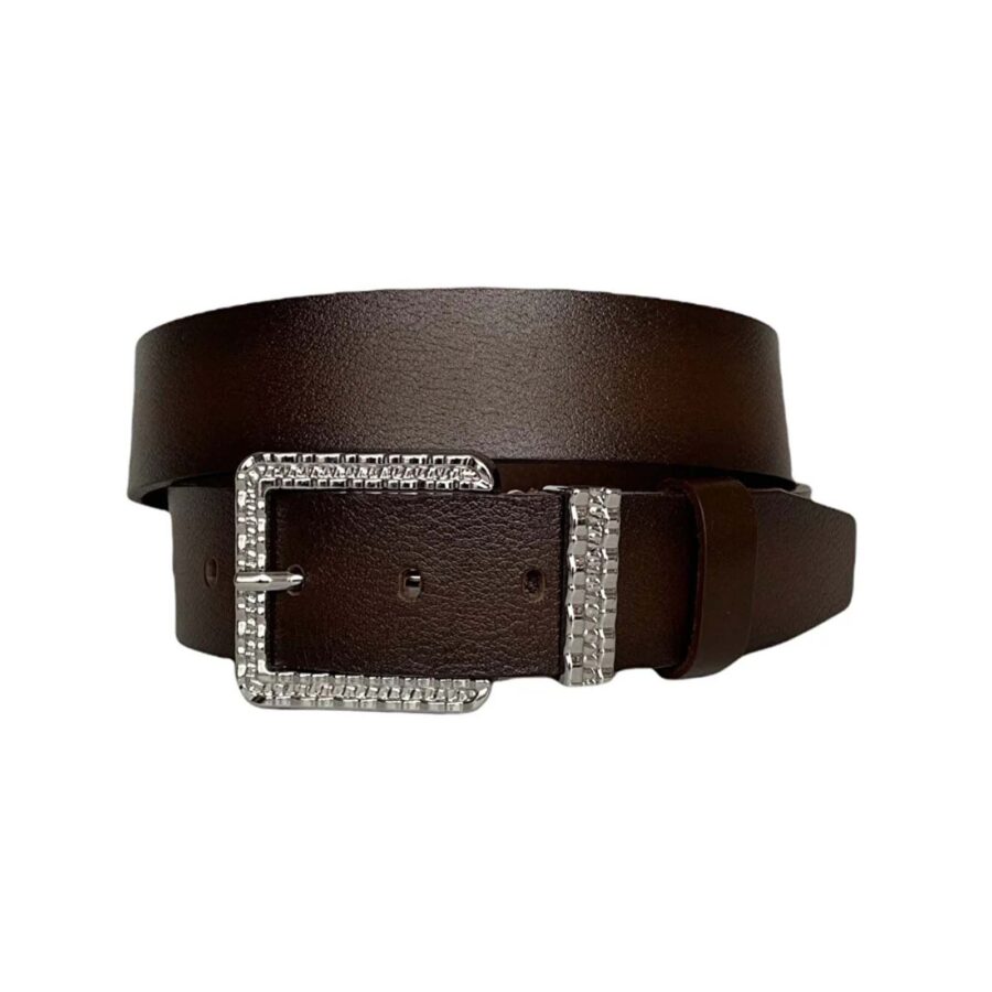 womens belts for denim designer buckle dark brown calfskin an byn 62 7