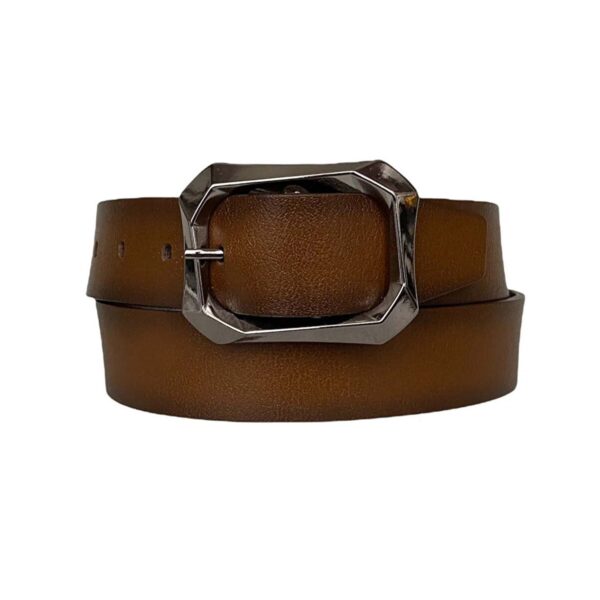 womens brown belt for jean wide thick 1 1 2 inch AN BYN 07 15