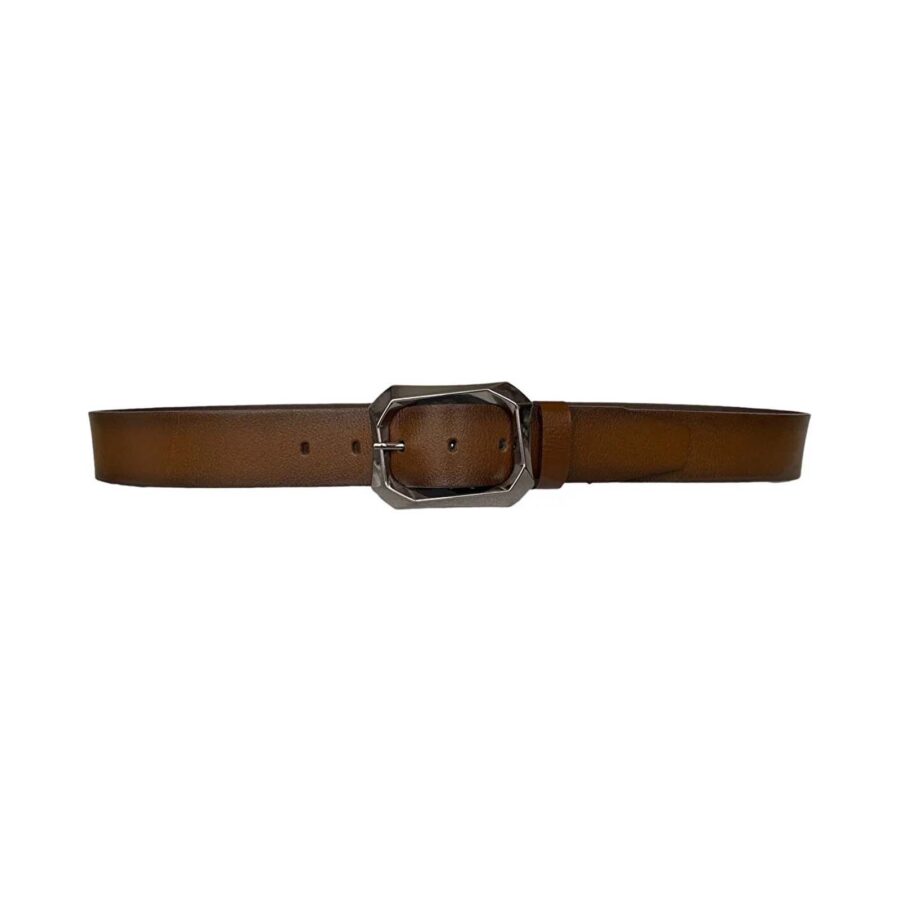 womens brown belt for jean wide thick 1 1 2 inch AN BYN 07 17