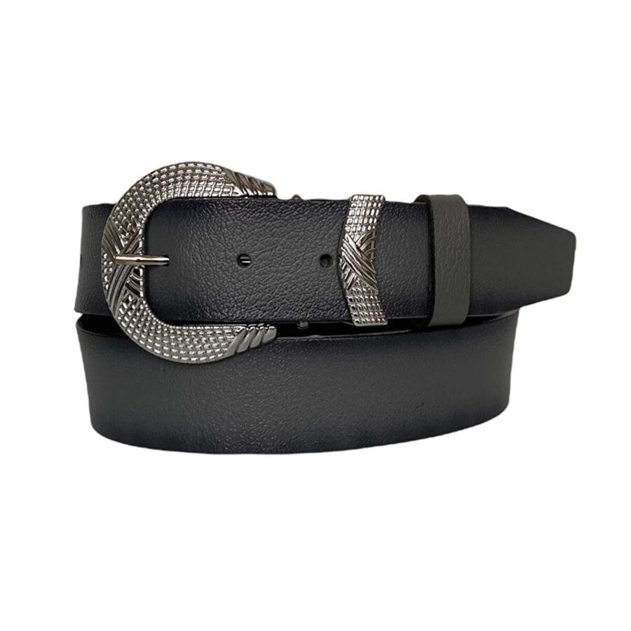 womens cowboy belts gray leather an byn 63 24