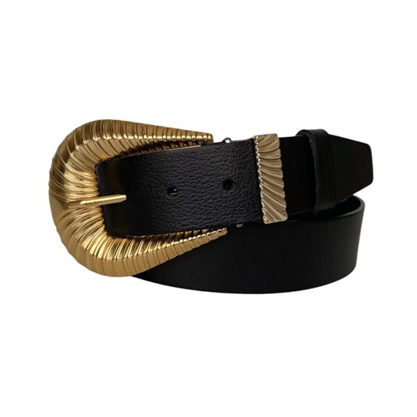 womens designer cowboy belts gold buckle black leather an byn 65 5