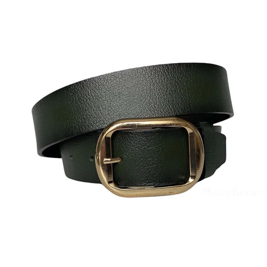 womens green belt for jeans golden buckle 4 0 cm 4 Cm an byn 44 3