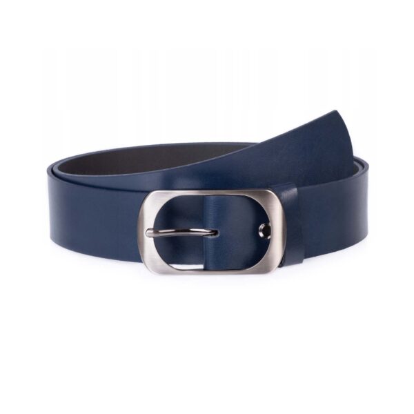 Dark Blue Womens Belt Real Leather Wide 4 0 cm 1 03 28032024SEPH