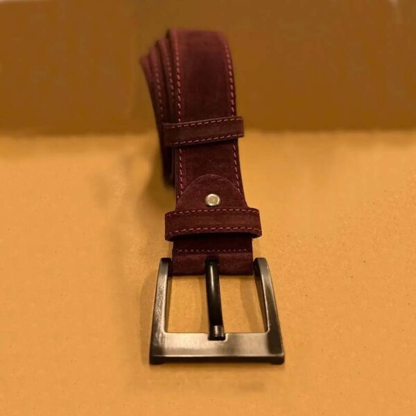 Gents Burgundy Suede Belt Casual 4 0 cm 18 20032024 ATLCA40OLLE