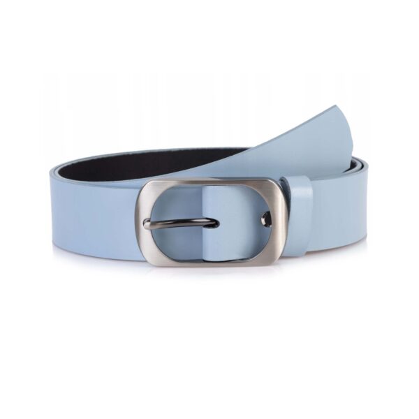 Light Blue Womens Leather Belt For Jeans 4 0 cm 1 07 28032024SEPH