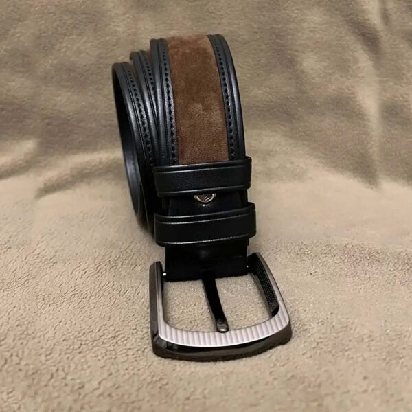 Mane Belt For Denim Black Brown Suede Leather 4 0 cm 24 20032024 ATLCA40OLLE