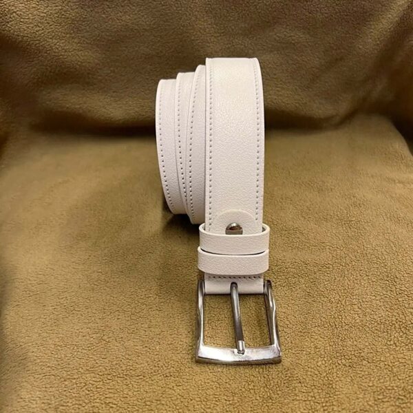 Mens White Leather Belt 3 5 cm 31 20032024 ATLCA35OLLE