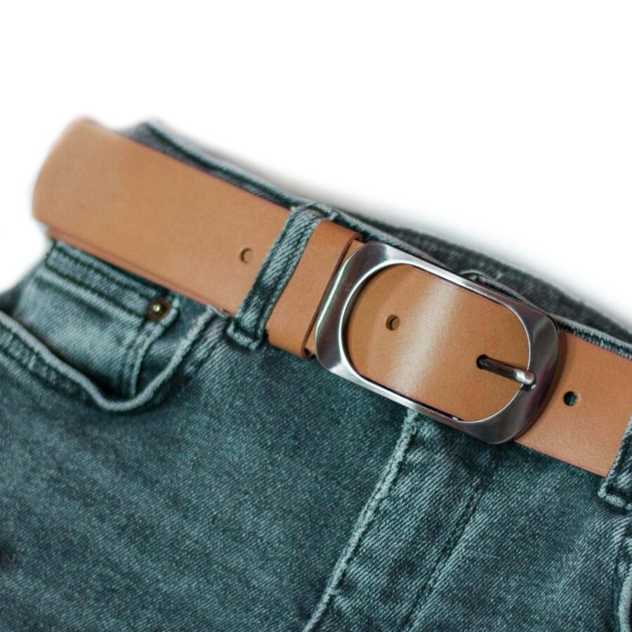 Walnut Leather Belt For Ladies 4 0 cm 2