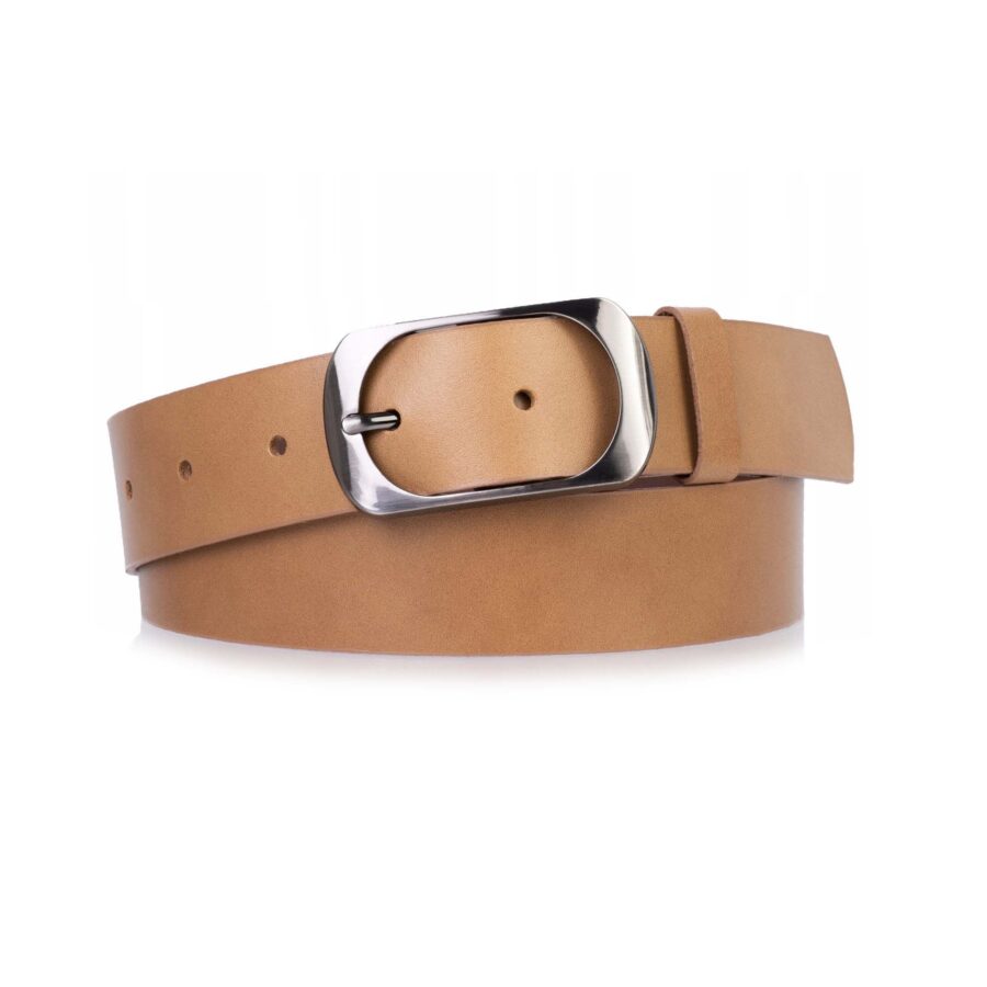Walnut Leather Belt For Ladies 4 0 cm 3