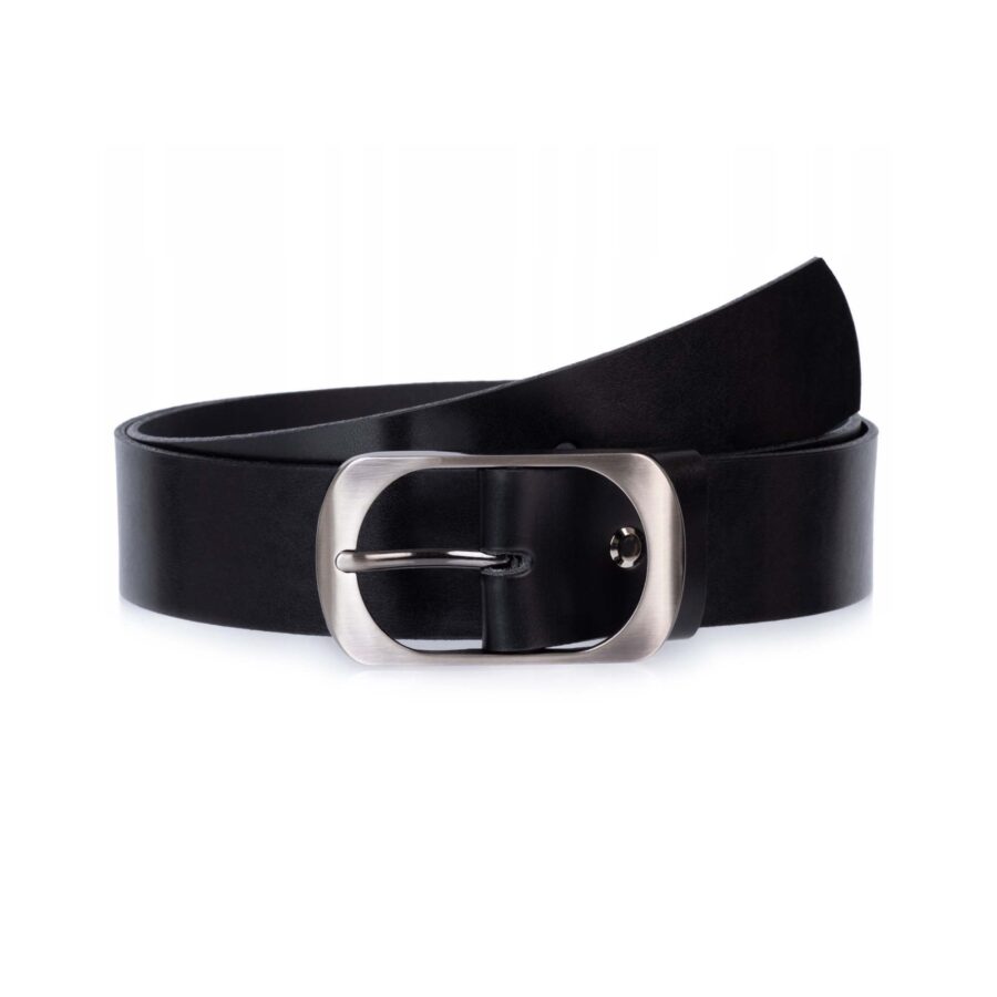 Womens Belt Black Leather For Denim 4 0 cm 1 19 28032024SEPH