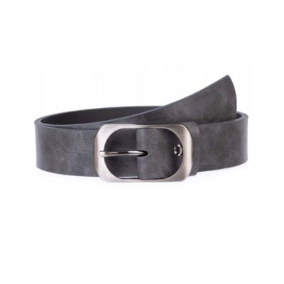 Womens Belt Dark Gray Leather Wide 4 0 cm 1 19 28032024SEPH