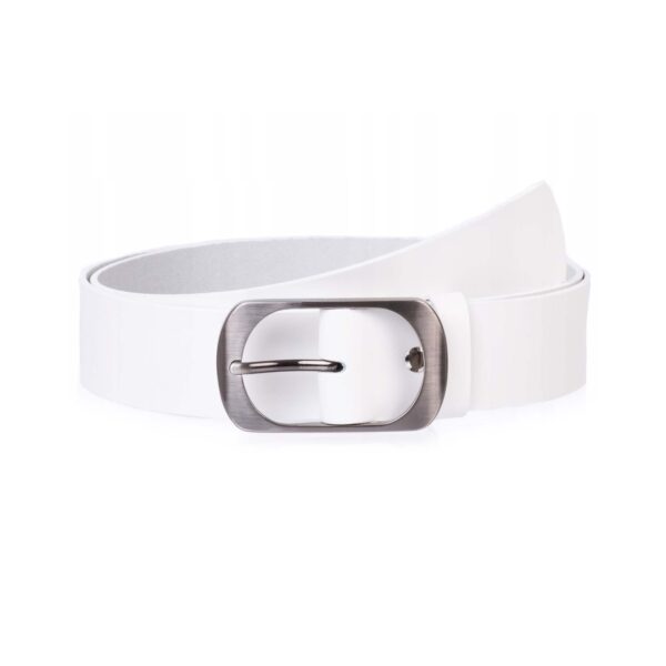 Womens Belt For Jeans White Leather 4 0 cm 1 20 28032024SEPH